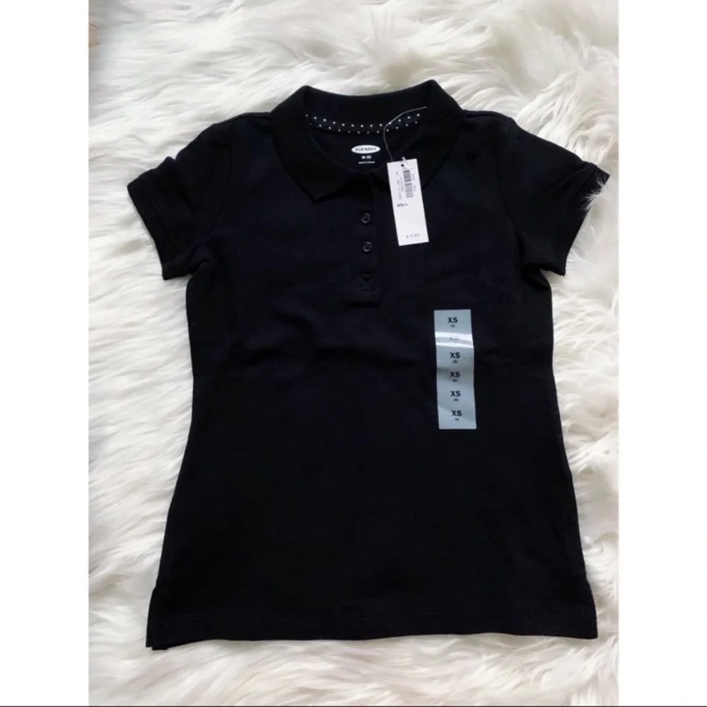 OLD NAVY Girl’s Short-Sleeve Pique Polo in Black